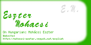 eszter mohacsi business card